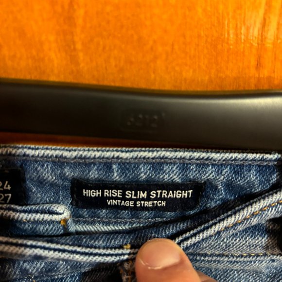 Hollister High‎ Rise Slim Straight Vintage Stretch Size 0R 24w 27l Distressed - Picture 13 of 16
